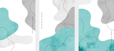 Free Vector | Set of hand painted abstract cover pages design