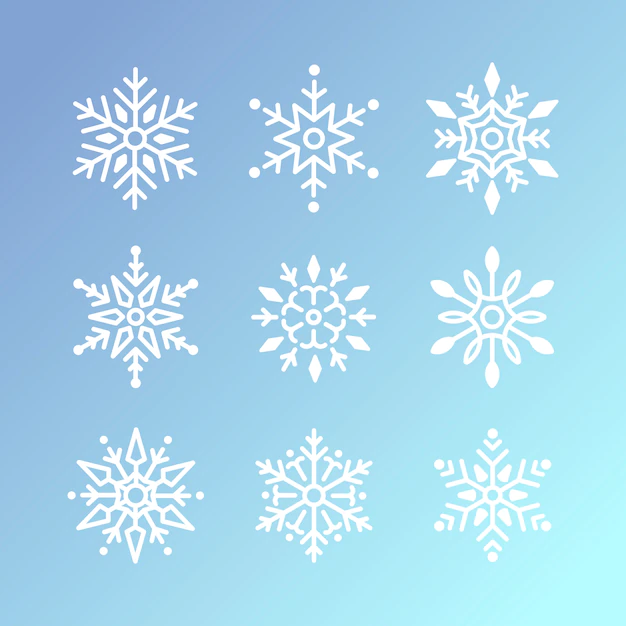 Free Vector | Set of snowflakes christmas design vector