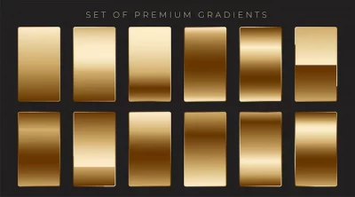 Free Vector | Shiny mettalic golden gradients collection
