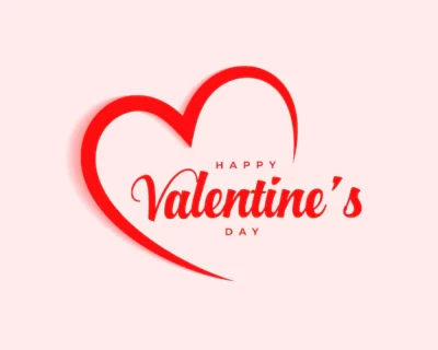 Free Vector | Simple happy valentines day celebration design