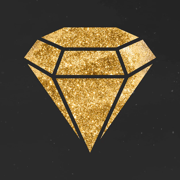 Free Vector | Sparkly gold diamond icon