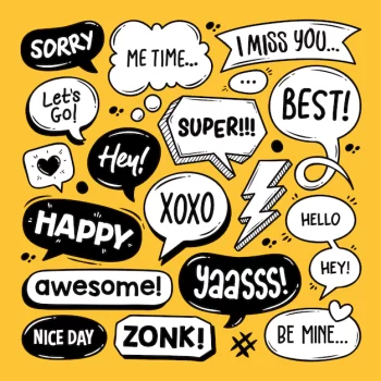 Free Vector | Speech bubbles hand drawn coloring