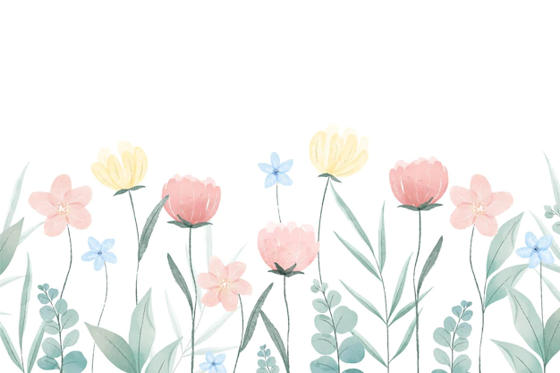 Free Vector | Spring background painted with watercolor