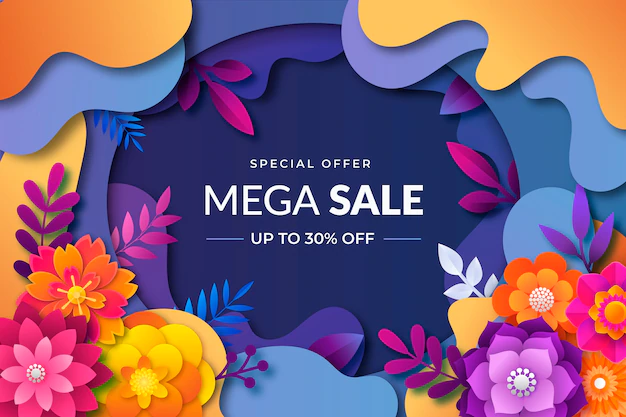 Free Vector | Spring  in colorful paper style