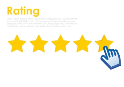 Free Vector | Star rating with cursor on website. feedback for user online.