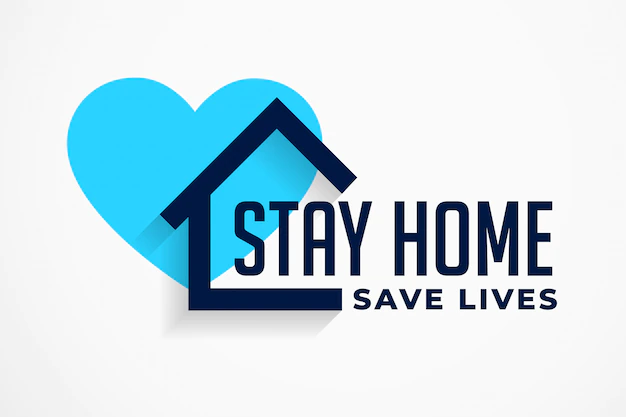 Free Vector | Stay home and save lives poster design