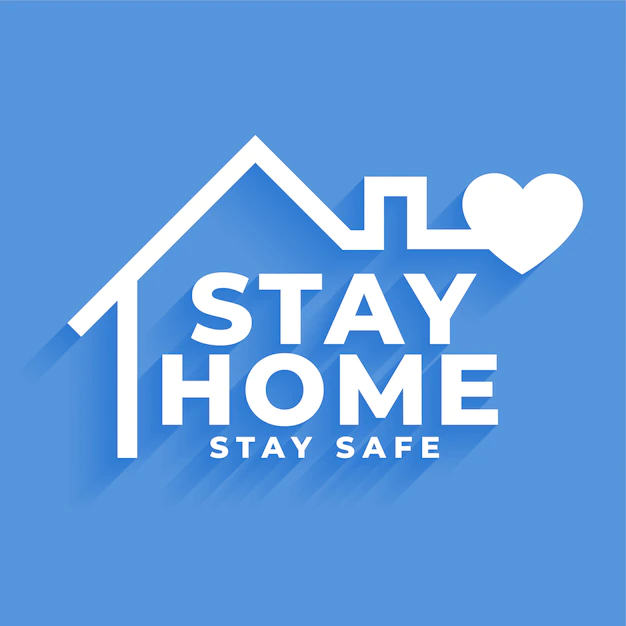 Free Vector | Stay home and stay safe concept poster design
