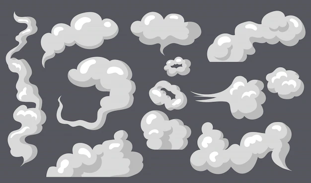 Free Vector | Steam clouds set
