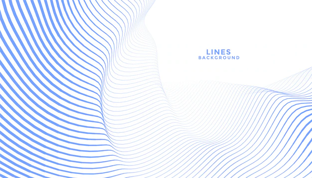 Free Vector | Stylish blue wavy lines abstract background design