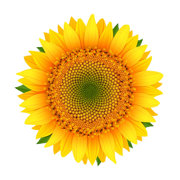 Free Vector | Sunflower isolated on white