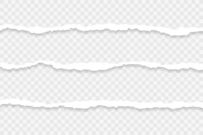 Free Vector | Three long piece of torn papers transparent background