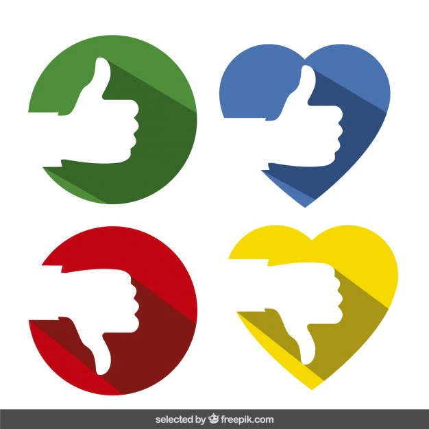 Free Vector | Thumbs collection on circles and hearts