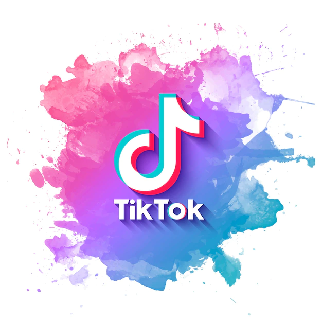Free Vector | Tiktok banner with watercolor splatter