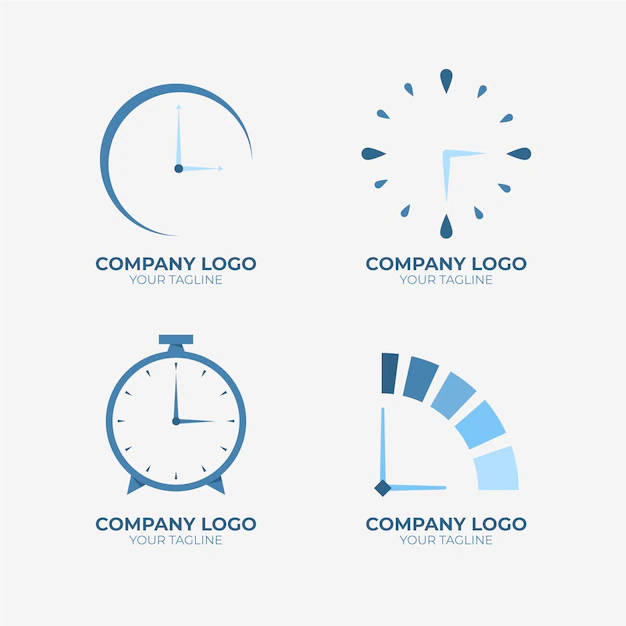 Free Vector | Time logo template collection