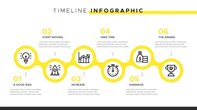Free Vector | Timeline infographic with yellow elements