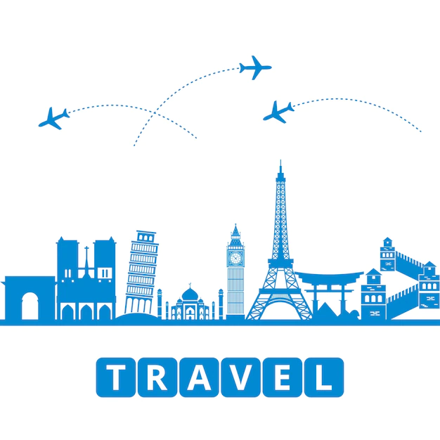 Free Vector | Travel concept with landmarks