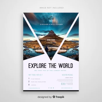 Free Vector | Travel flyer template