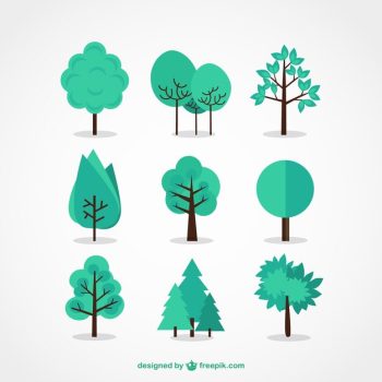 Free Vector | Tree icon set