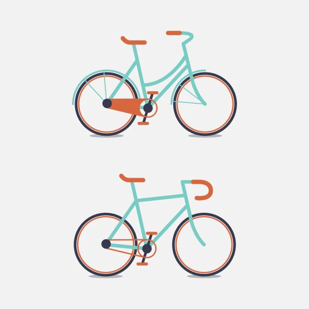 Free Vector | Two coloured bike design