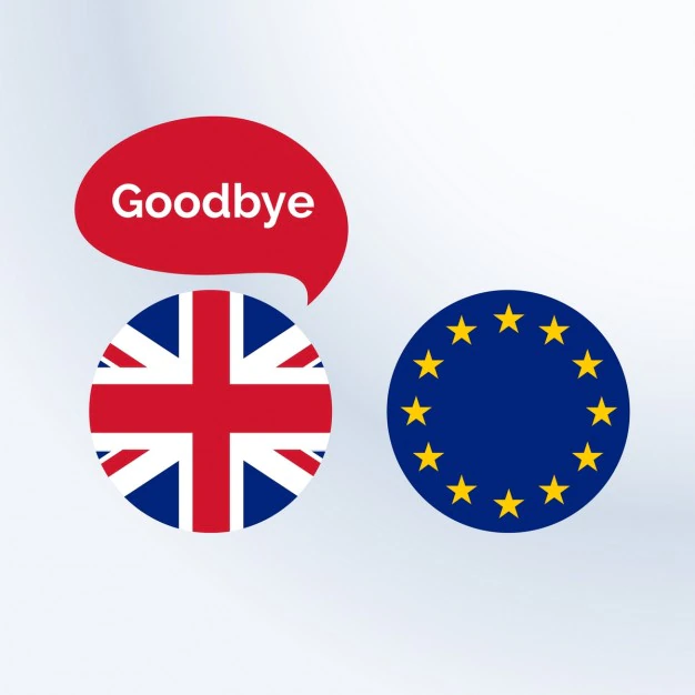 Free Vector | United kingdom saying goodbye to european union