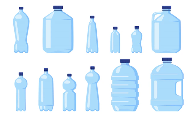 Free Vector | Various water plastic bottles