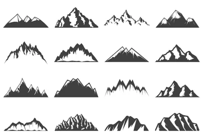 Free Vector | Vintage mountains collection