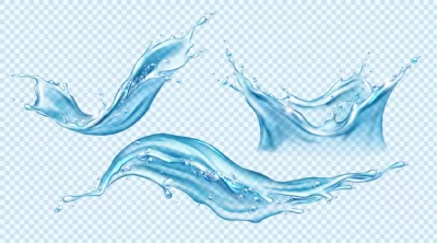 Free Vector | Water splash set. aqua liquid dynamic motion.