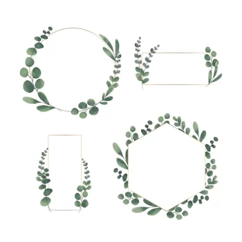 Free Vector | Watercolor floral frame set
