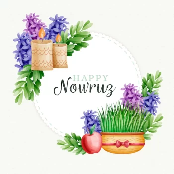 Free Vector | Watercolor happy nowruz day