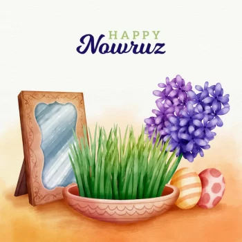 Free Vector | Watercolor happy nowruz day concept