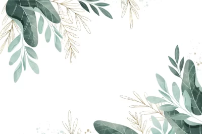 Free Vector | Watercolor leaves with empty space