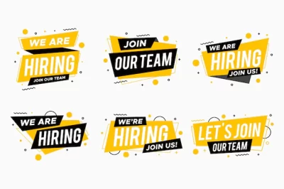 Free Vector | We are hiring banner web template