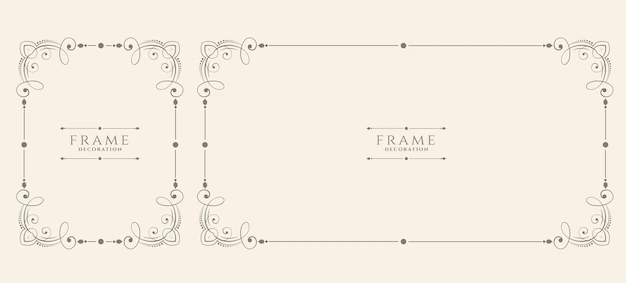 Free Vector | Wedding style decorative vintage floral frame set