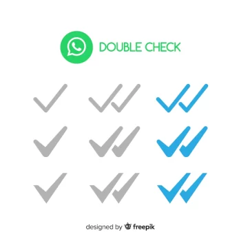 Free Vector | Whatsapp double check design