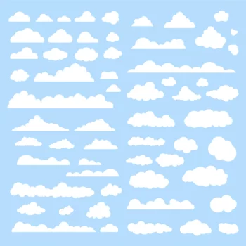 Free Vector | White clouds collection