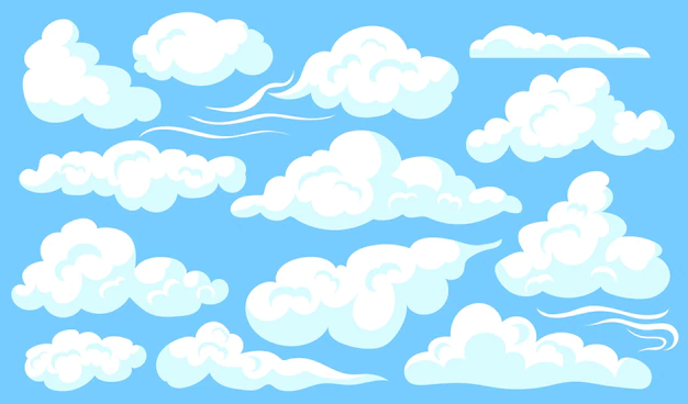 Free Vector | White clouds set