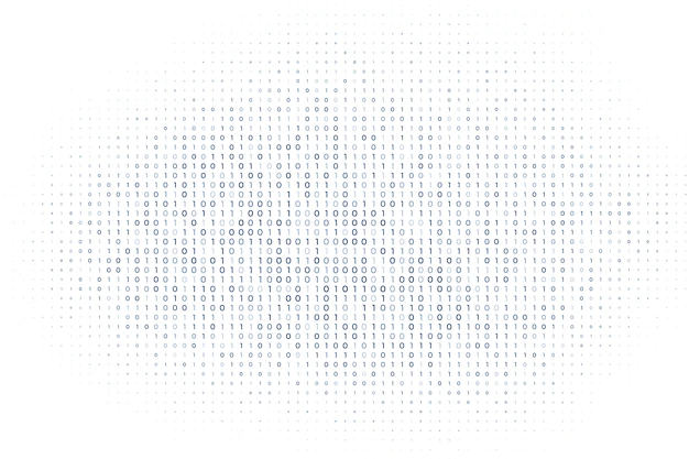 Free Vector | White digital matrix of binary code numbers background