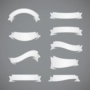 Free Vector | White ribbons collection