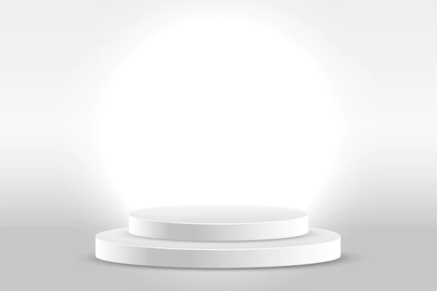 Free Vector | White studio background with product display