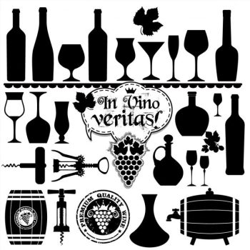 Free Vector | Wine silhouettes