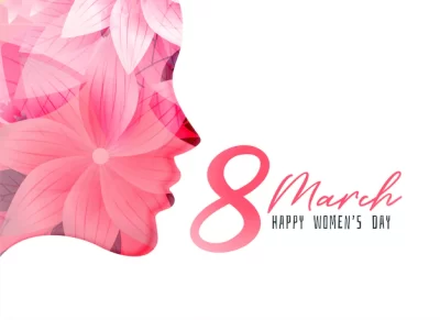 Free Vector | Women's day poster with girl face made with flower
