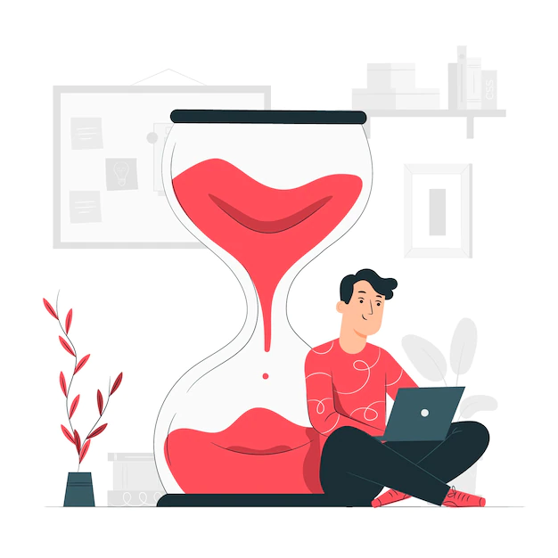 Free Vector | Work time concept illustration