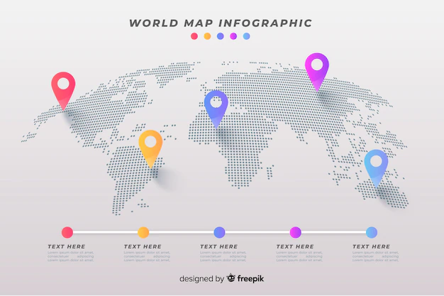 Free Vector | World map business infographic