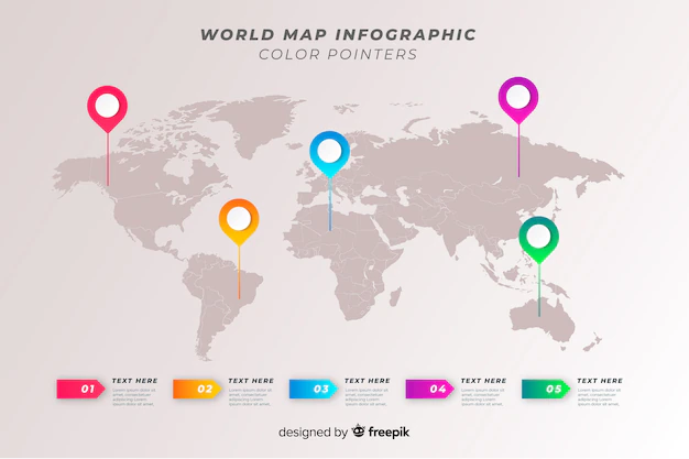 Free Vector | World map professional infographic