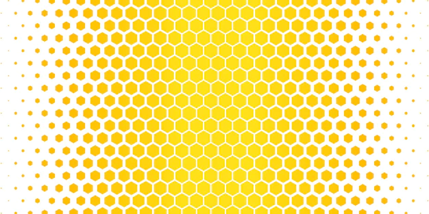 Free Vector | Yellow hexagonal pattern