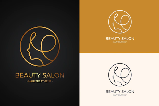 Free Vector | Luxury hair salon logo collection