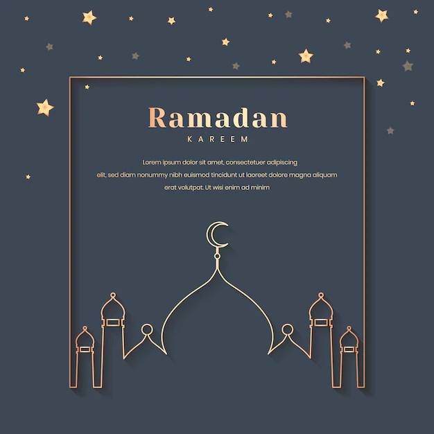 Free Vector | Ramadan framed card design