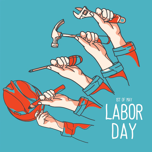 Free Vector | Hand drawn labor day background