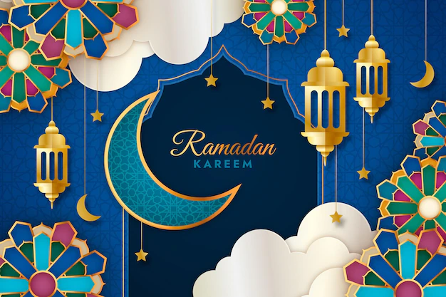 Free Vector | Ramadan kareem illustration in paper style