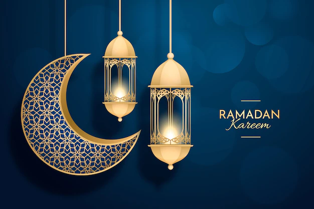 Free Vector | Realistic three-dimensional ramadan kareem illustration
